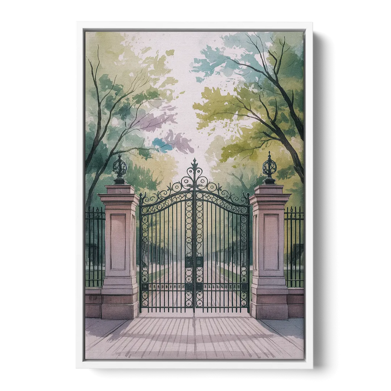 Trinity Bellwoods Park Front - White Canvas Wall Art