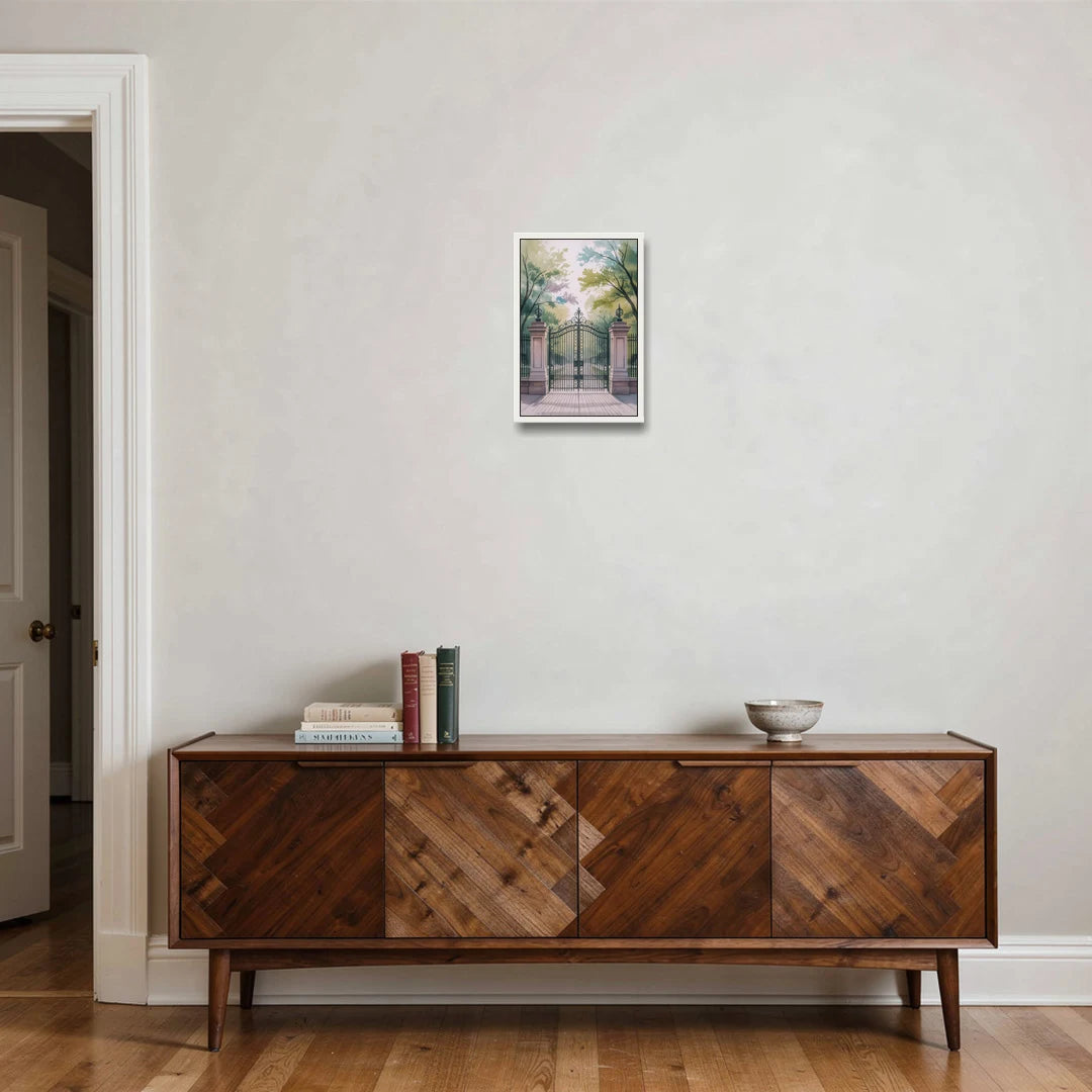 Trinity Bellwoods Park - White Framed Canvas Wall Art - Coffee Table - 12x18