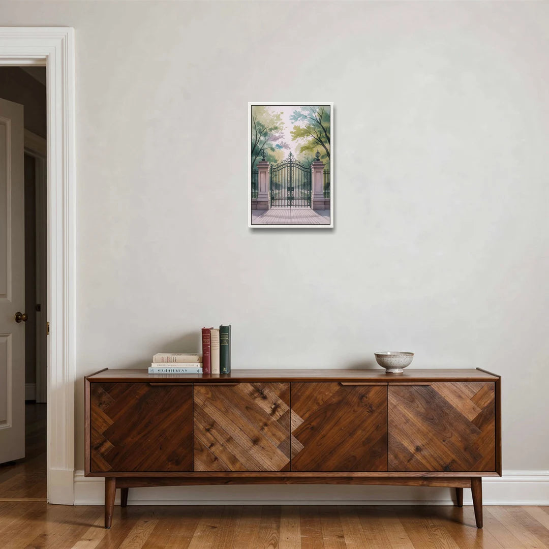 Trinity Bellwoods Park - White Framed Canvas Wall Art - Coffee Table - 16x24