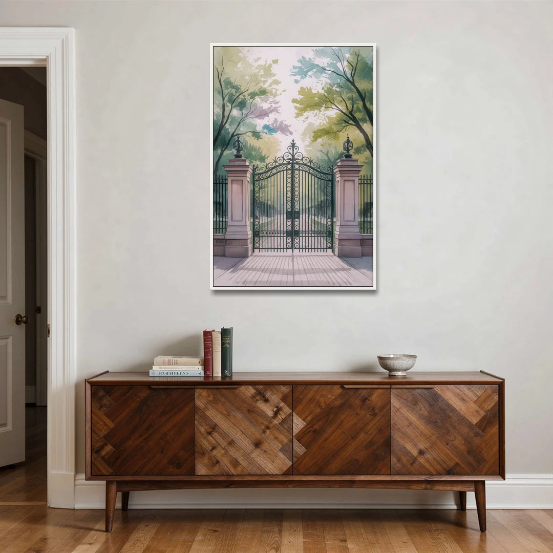 Trinity Bellwoods Park - White Framed Canvas Wall Art - Coffee Table - 32x48