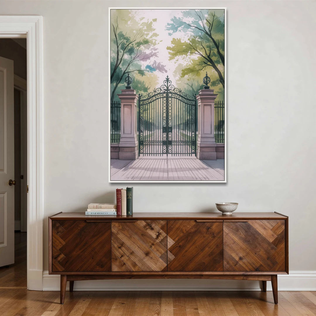 Trinity Bellwoods Park - White Framed Canvas Wall Art - Coffee Table - 40x60
