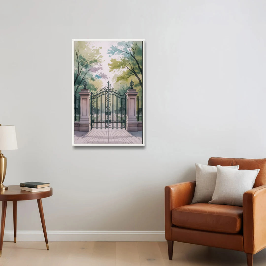 Trinity Bellwoods Park - White Framed Canvas Wall Art - Sofa - 24x36