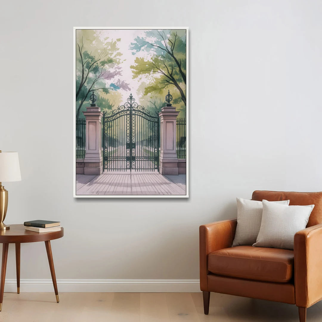 Trinity Bellwoods Park - White Framed Canvas Wall Art - Sofa - 32x48