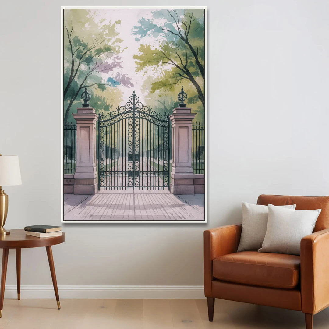 Trinity Bellwoods Park - White Framed Canvas Wall Art - Sofa - 40x60