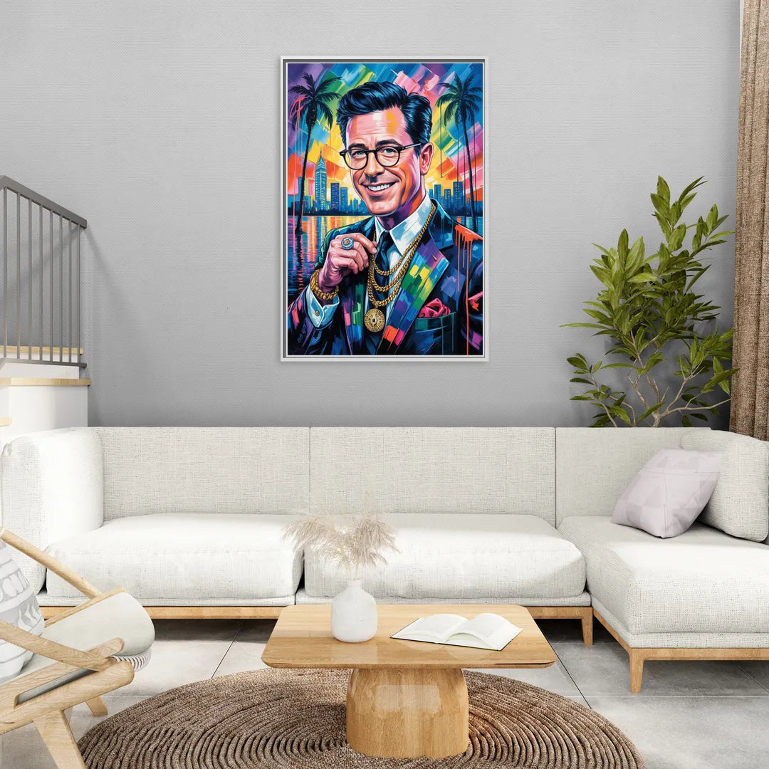 Truth Line 2.0 - Living Room White Frame Canvas