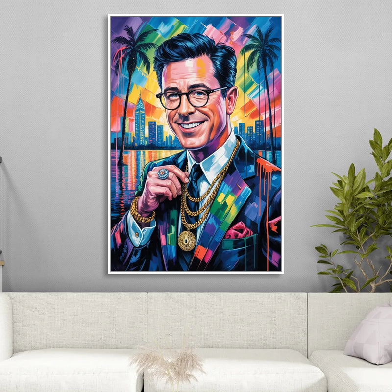 Truth Line 2.0 Sitting Room - White Canvas Wall Art