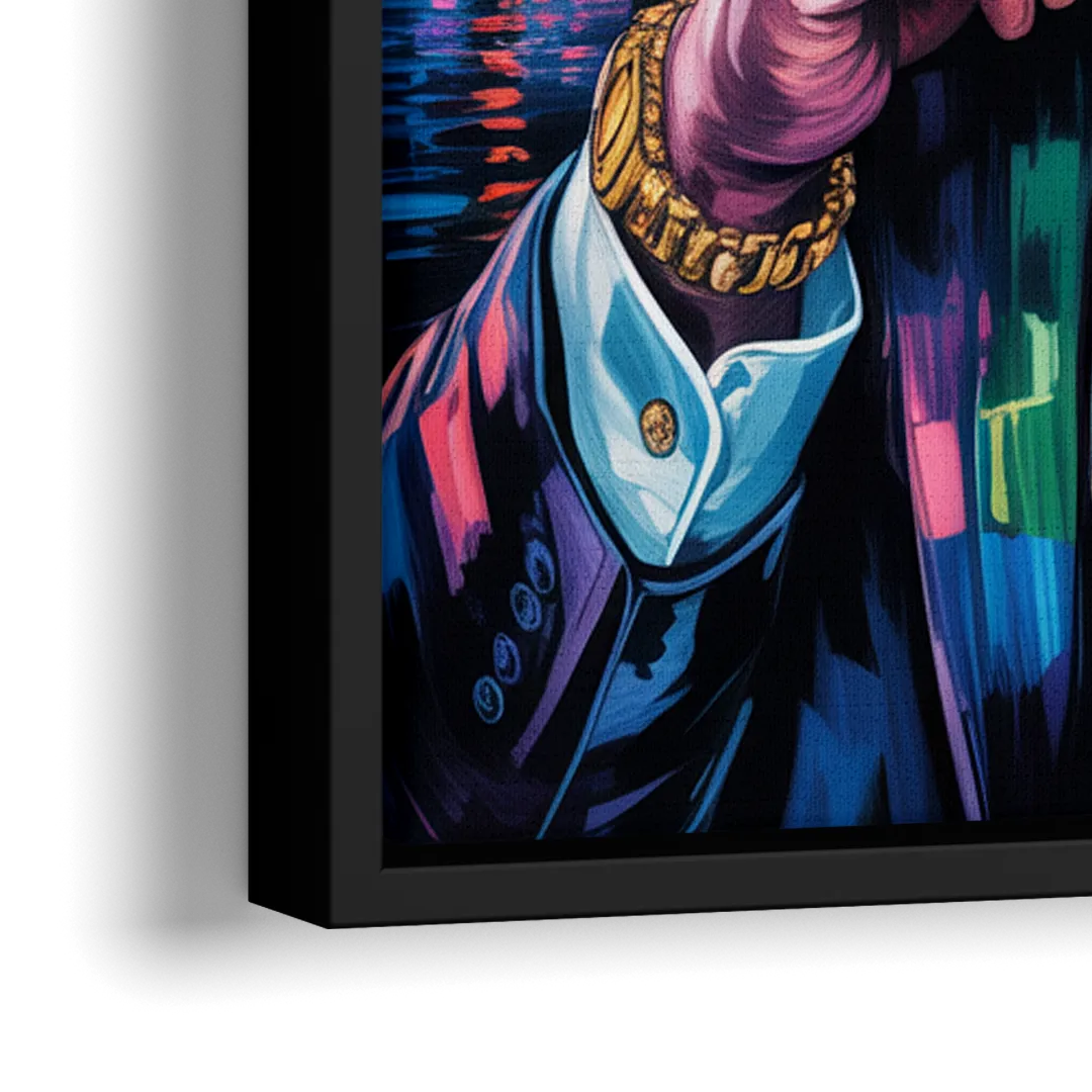 Truth Line 2.0 - Close-Up Black Frame Canvas