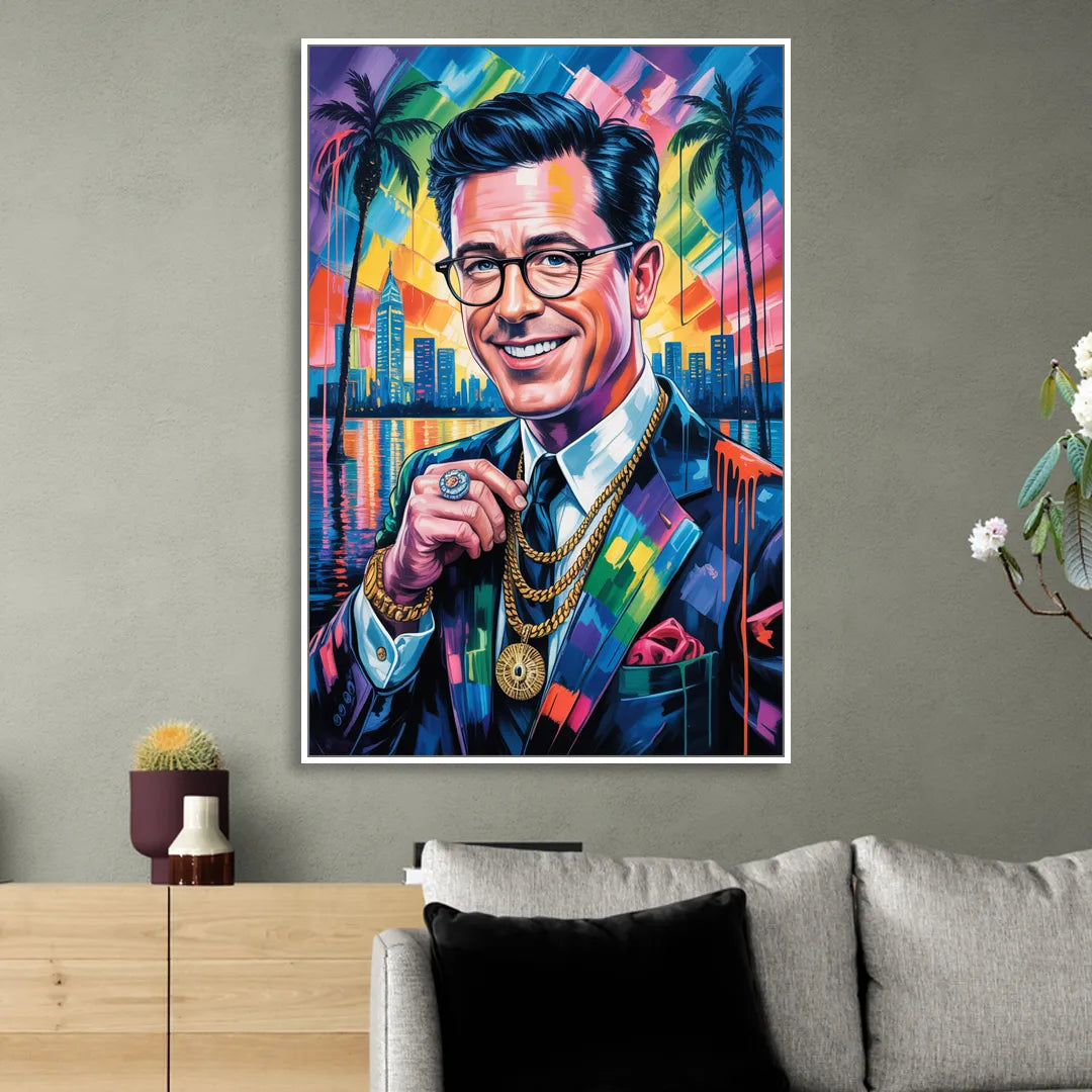 Truth Line 2.0 Living Room - White Canvas Wall Art