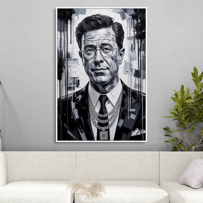 Truth Line Living Room - White Canvas Wall Art