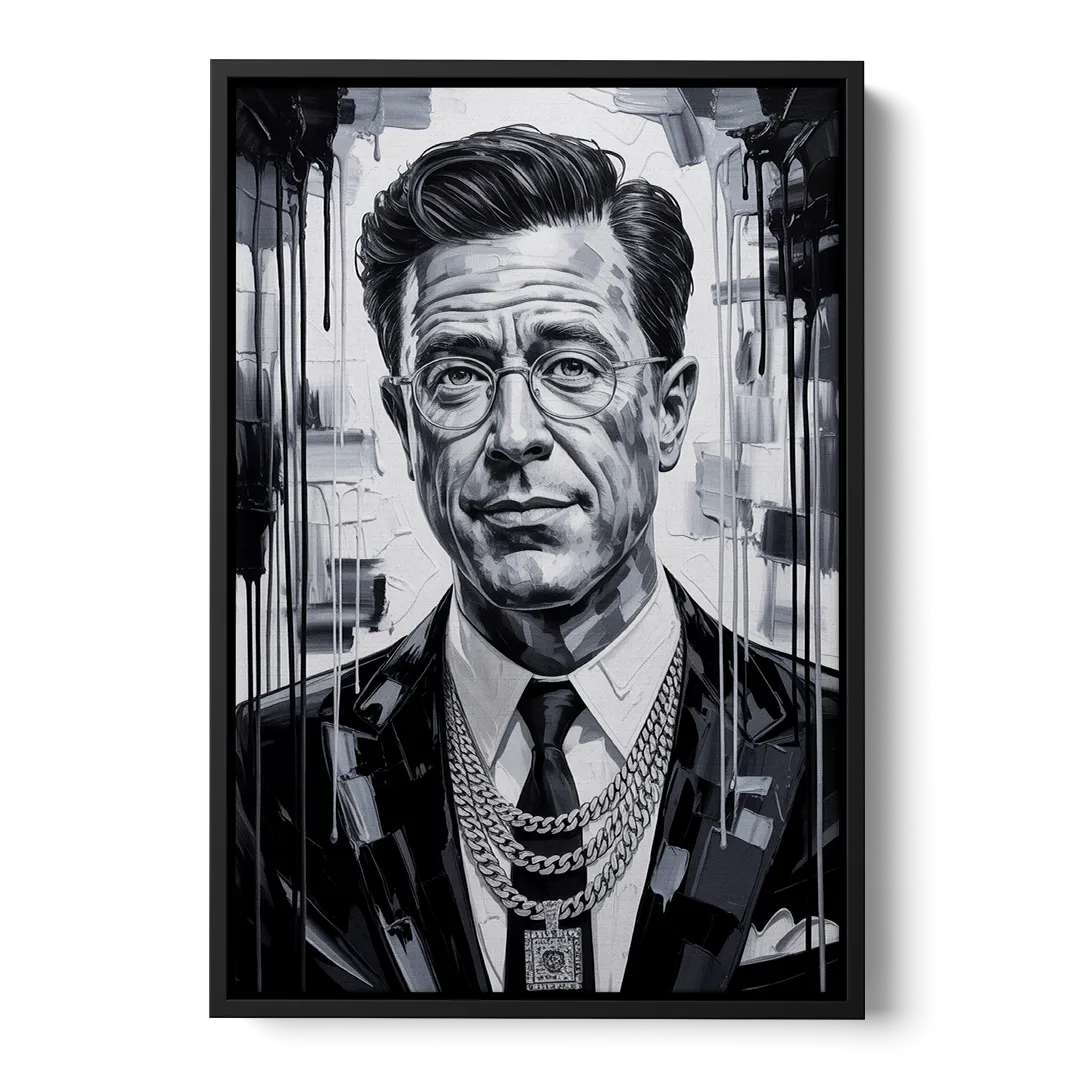 Truth Line Front - Black Canvas Wall Art