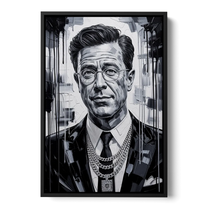 Truth Line Front - Black Canvas Wall Art