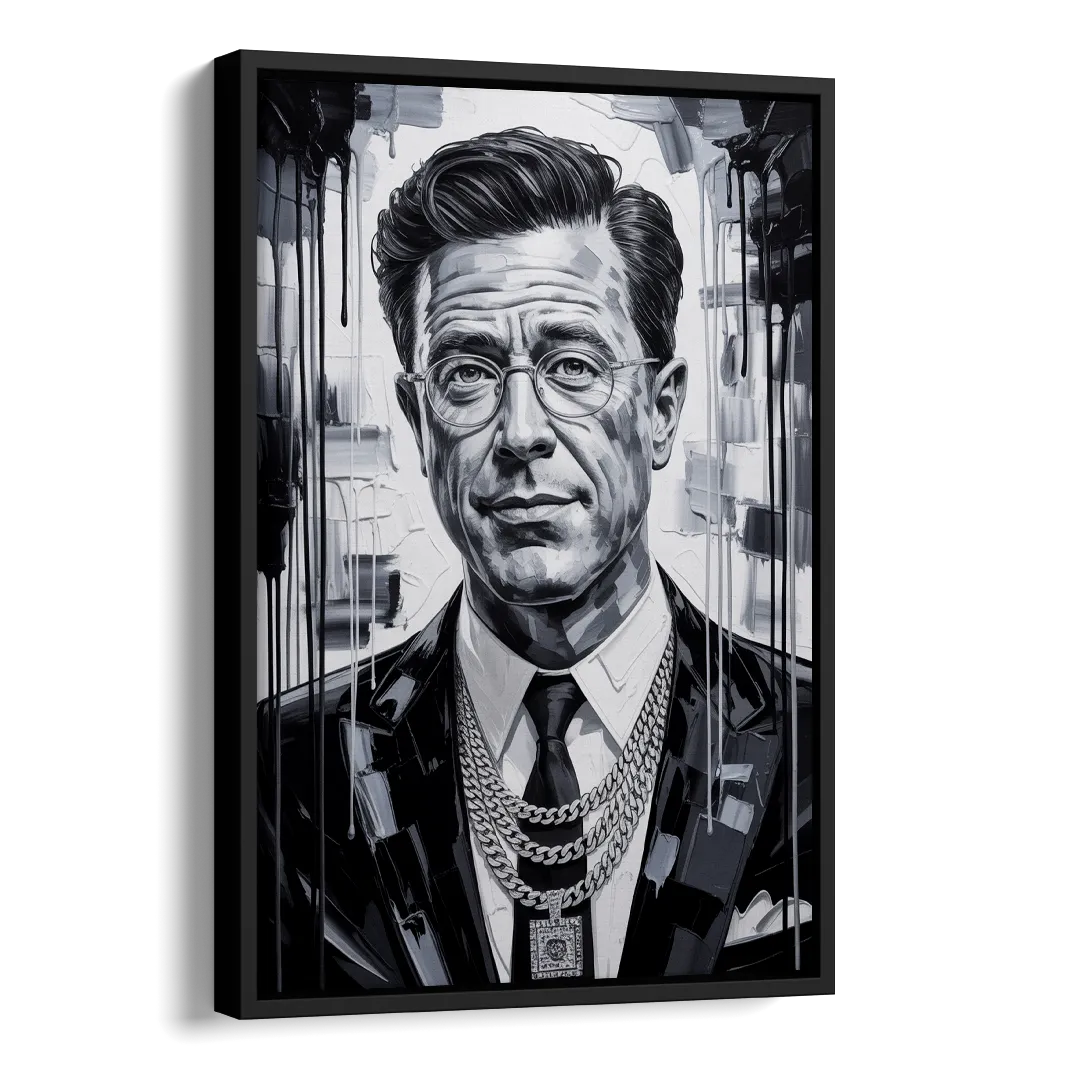 Truth Line Side - Black Canvas Wall Art