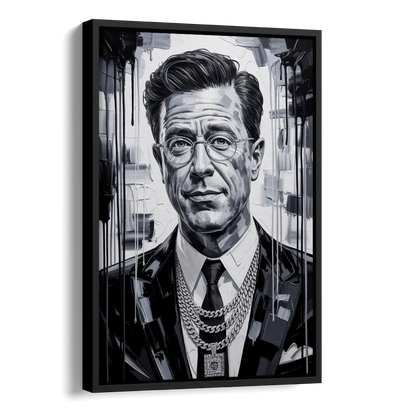 Truth Line Side - Black Canvas Wall Art