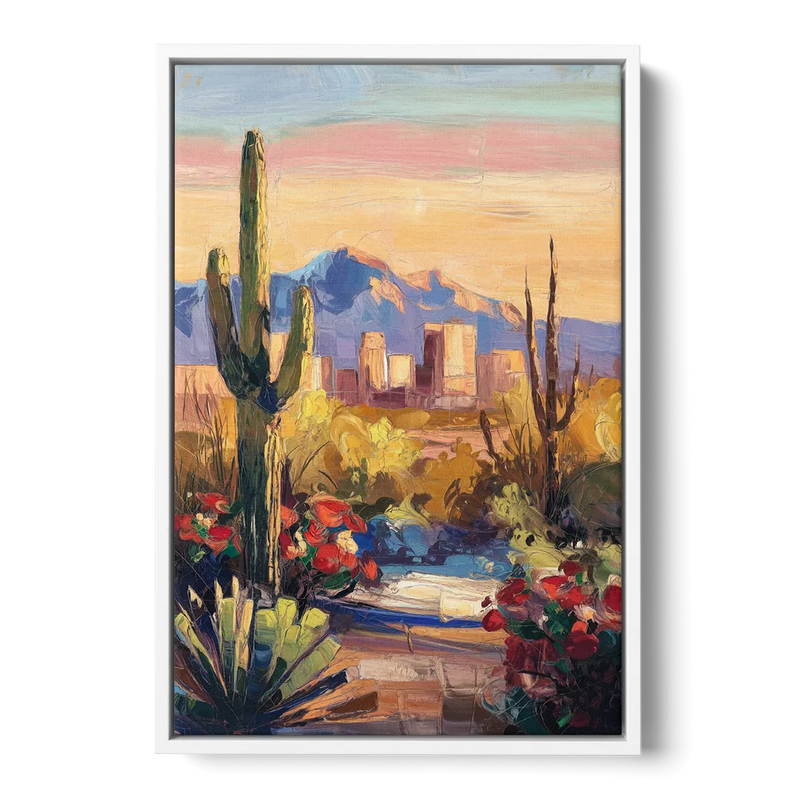 Tucson Arizona Pride Front - White Canvas Wall Art