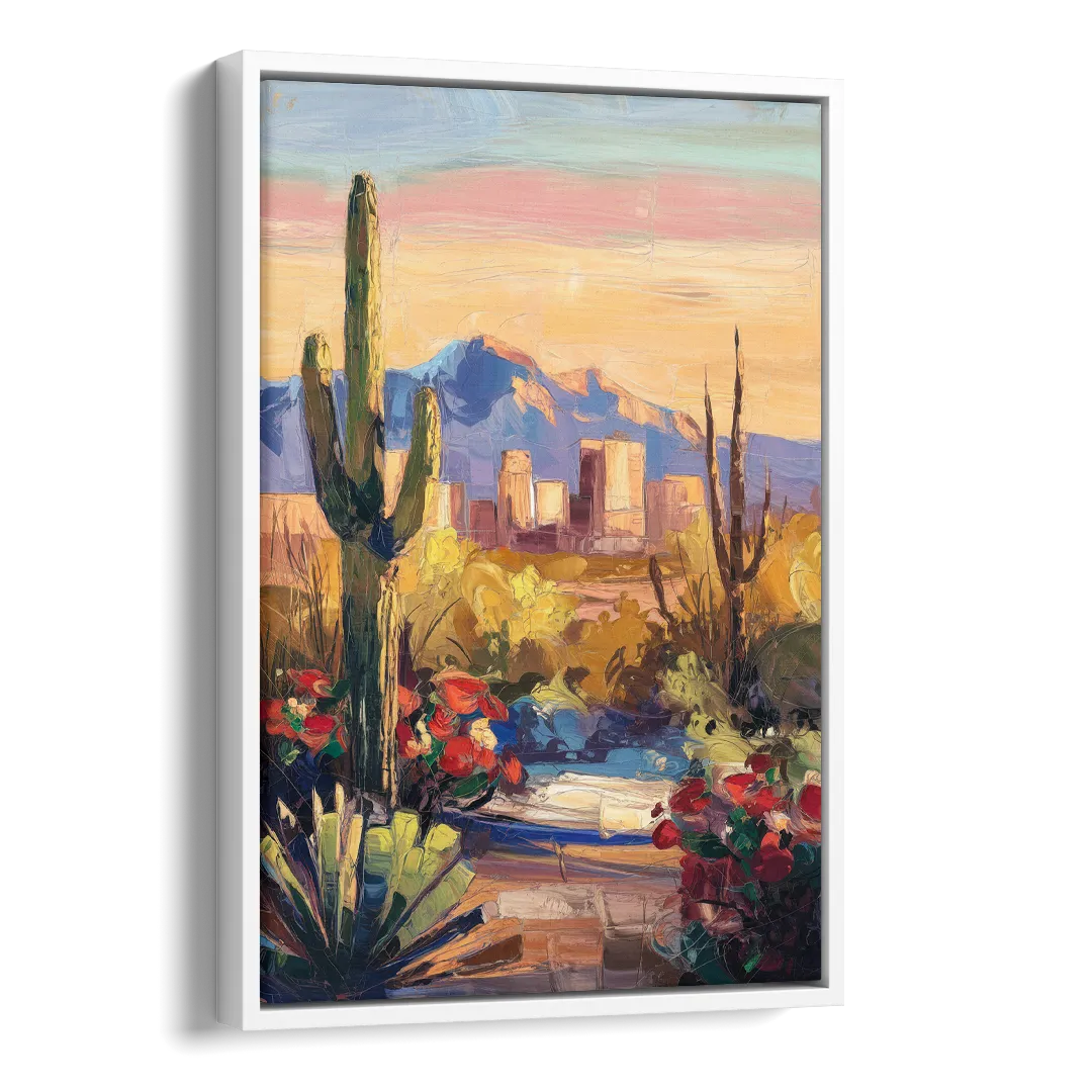 Tucson Arizona Pride Side - White Canvas Wall Art
