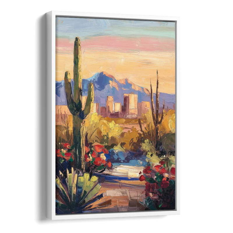 Tucson Arizona Pride Side - White Canvas Wall Art