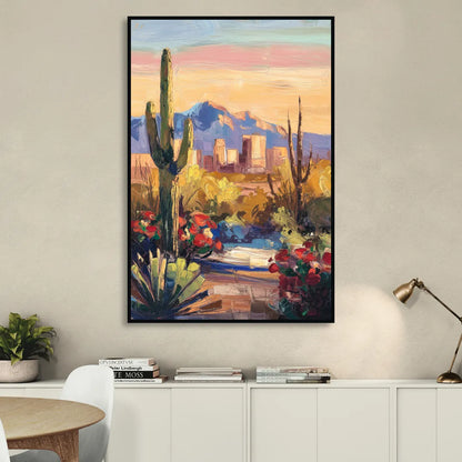 Tucson Arizona Pride Sitting Room - Black Canvas Wall Art