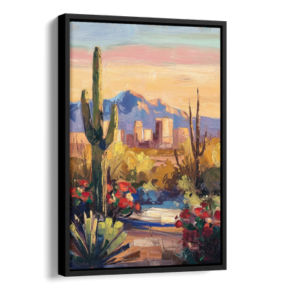 Tucson Arizona Pride Side - Black Canvas Wall Art