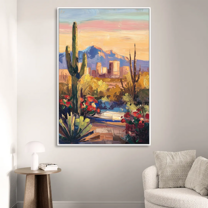 Tucson Arizona Pride Sitting Room - White Canvas Wall Art