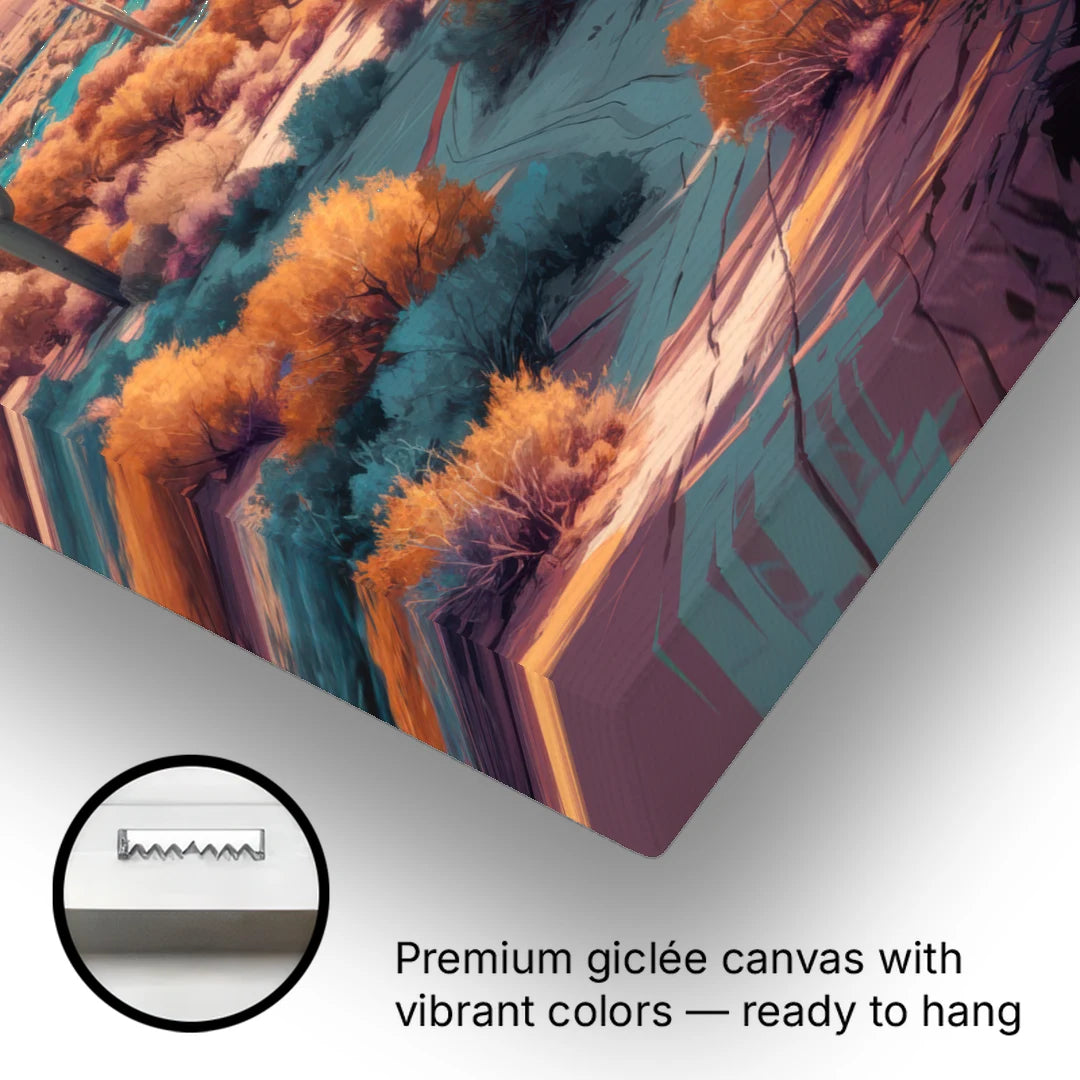 Tucson Cactus Landscape - Canvas Wall Art - Gallery Wrap Corner