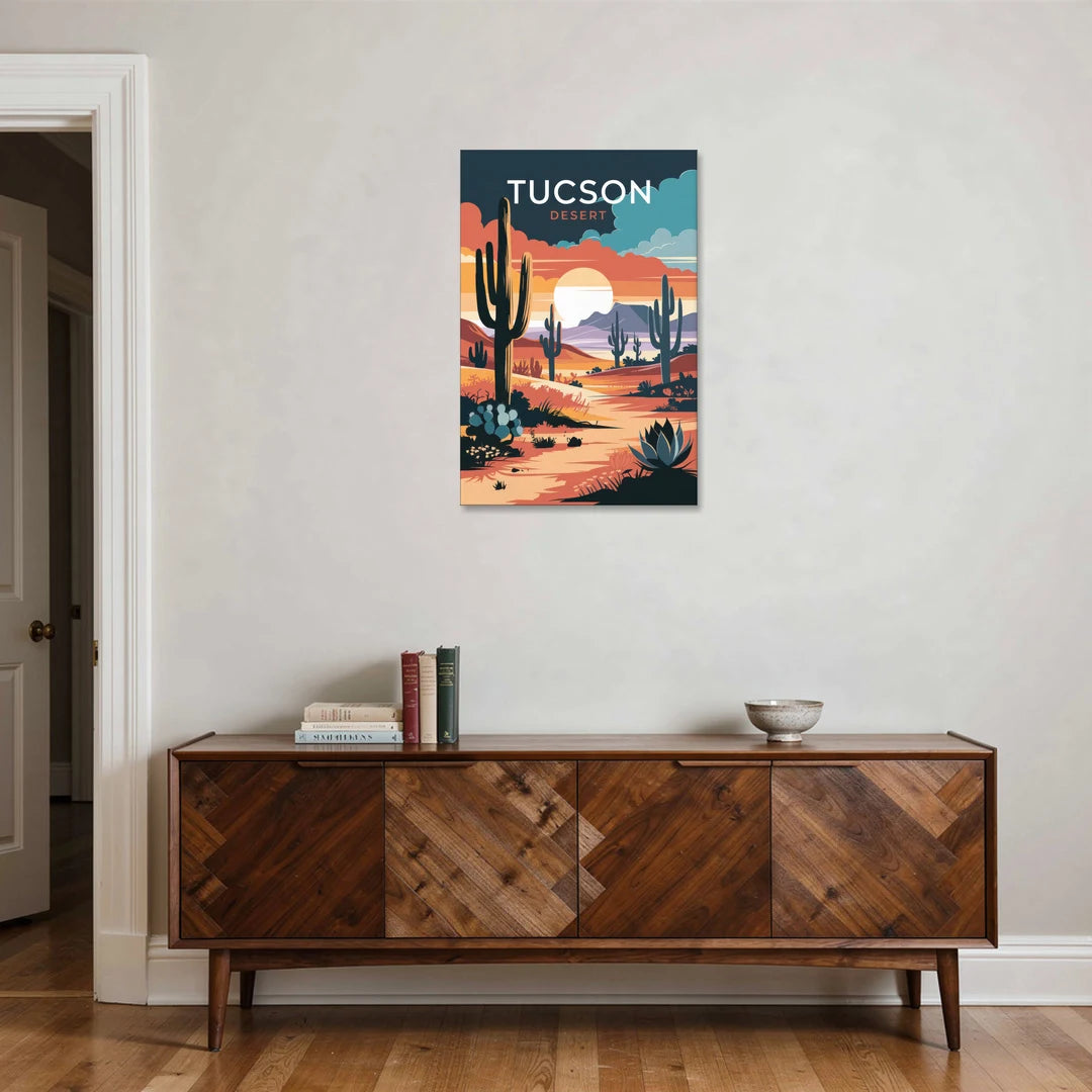 Tucson Desert Sunset - Canvas Wall Art - Coffee Table - 24x36