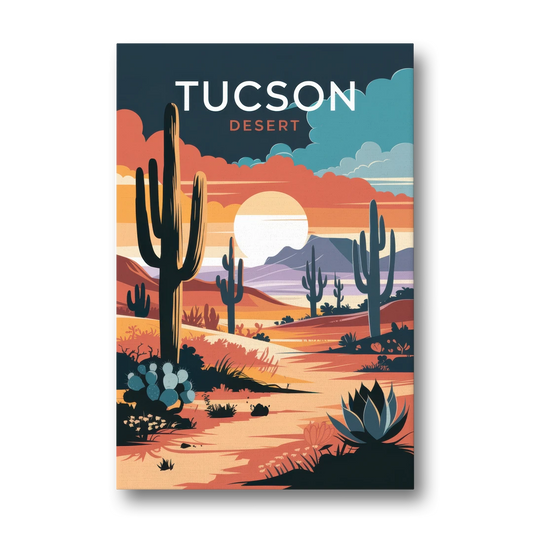 Tucson Desert Sunset - Canvas Wall Art - Front