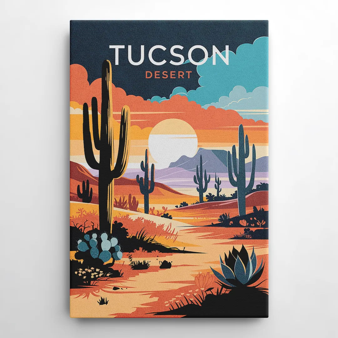Tucson Desert Sunset - Canvas Wall Art