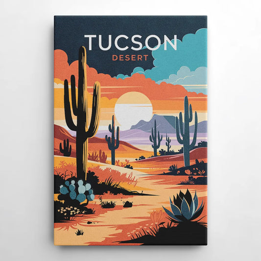Tucson Desert Sunset - Canvas Wall Art