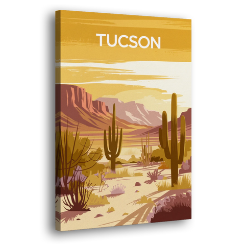 Tucson Mountain Views - Canvas Wall Art - Side