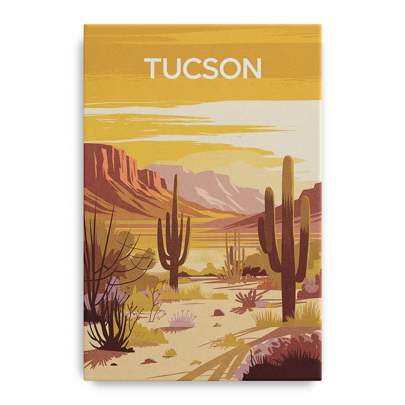 Tucson Mountain Views Front - Canvas Wall Art