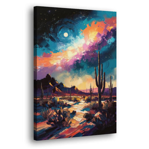 Tucson Night Sky - Canvas Wall Art - Side