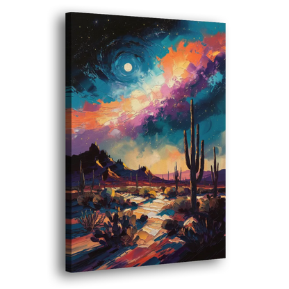 Tucson Night Sky Side - Canvas Wall Art