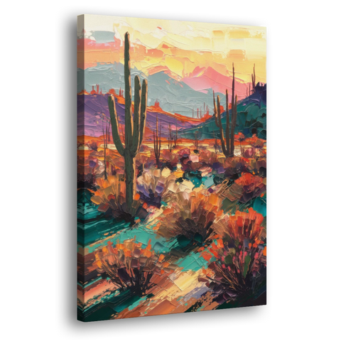 Tucson Sonoran Desert - Canvas Wall Art - Side