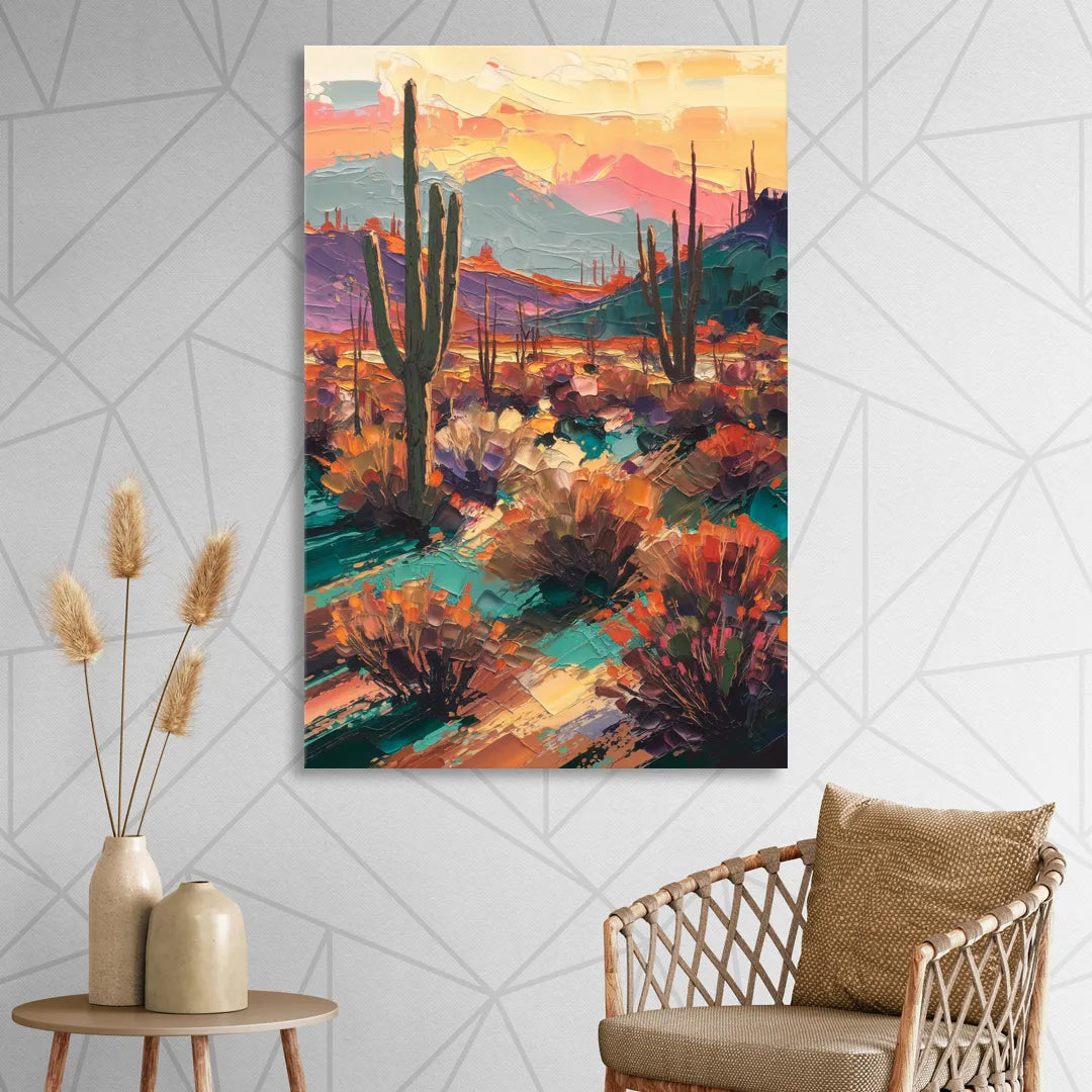 Tucson Sonoran Desert Living Room - Canvas Wall Art