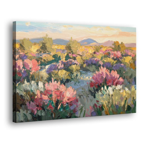 Tucson Wildflower Fields - Canvas Wall Art - Side