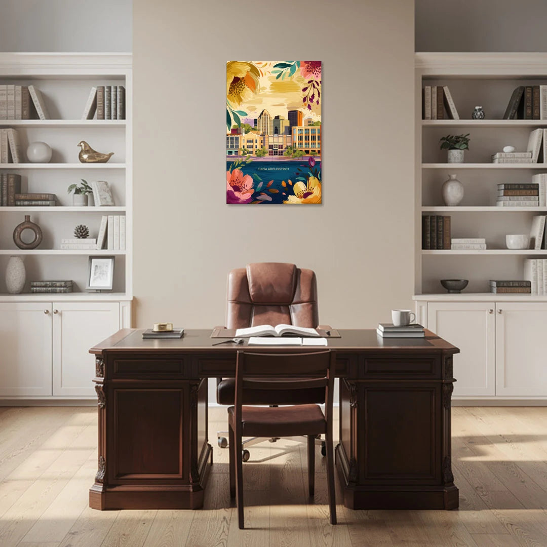 Tulsa Arts District - Canvas Wall Art - Office - 24x36