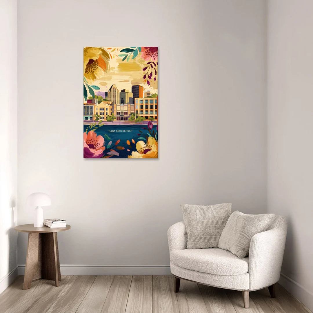 Tulsa Arts District - Canvas Wall Art - Sofa - 24x36