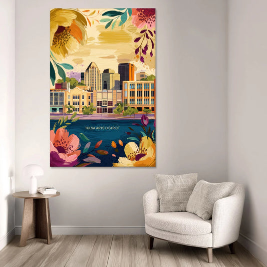 Tulsa Arts District - Canvas Wall Art - Sofa - 40x60