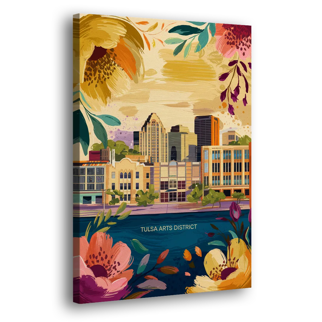 Tulsa Arts District Side - Canvas Wall Art