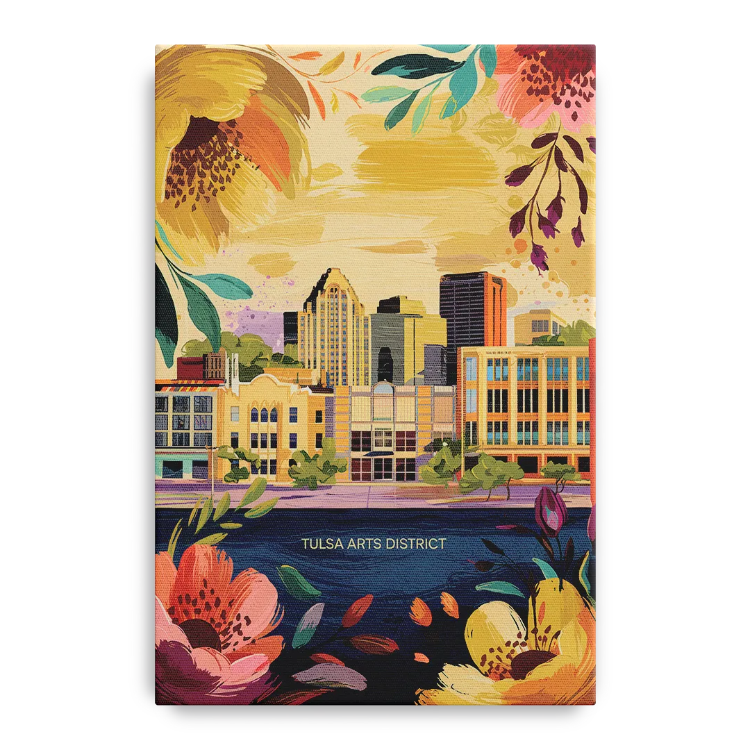 Tulsa Arts District Front - Canvas Wall Art
