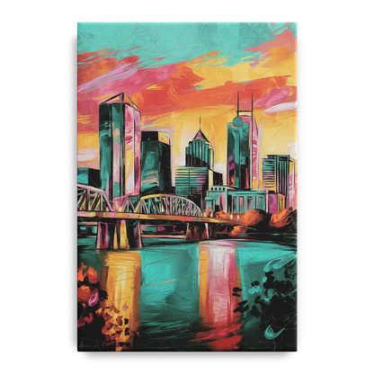 Tulsa Downtown Vibes Front - Canvas Wall Art