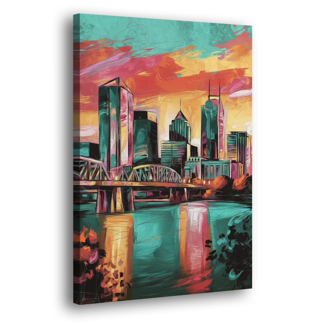 Tulsa Downtown Vibes Side - Canvas Wall Art