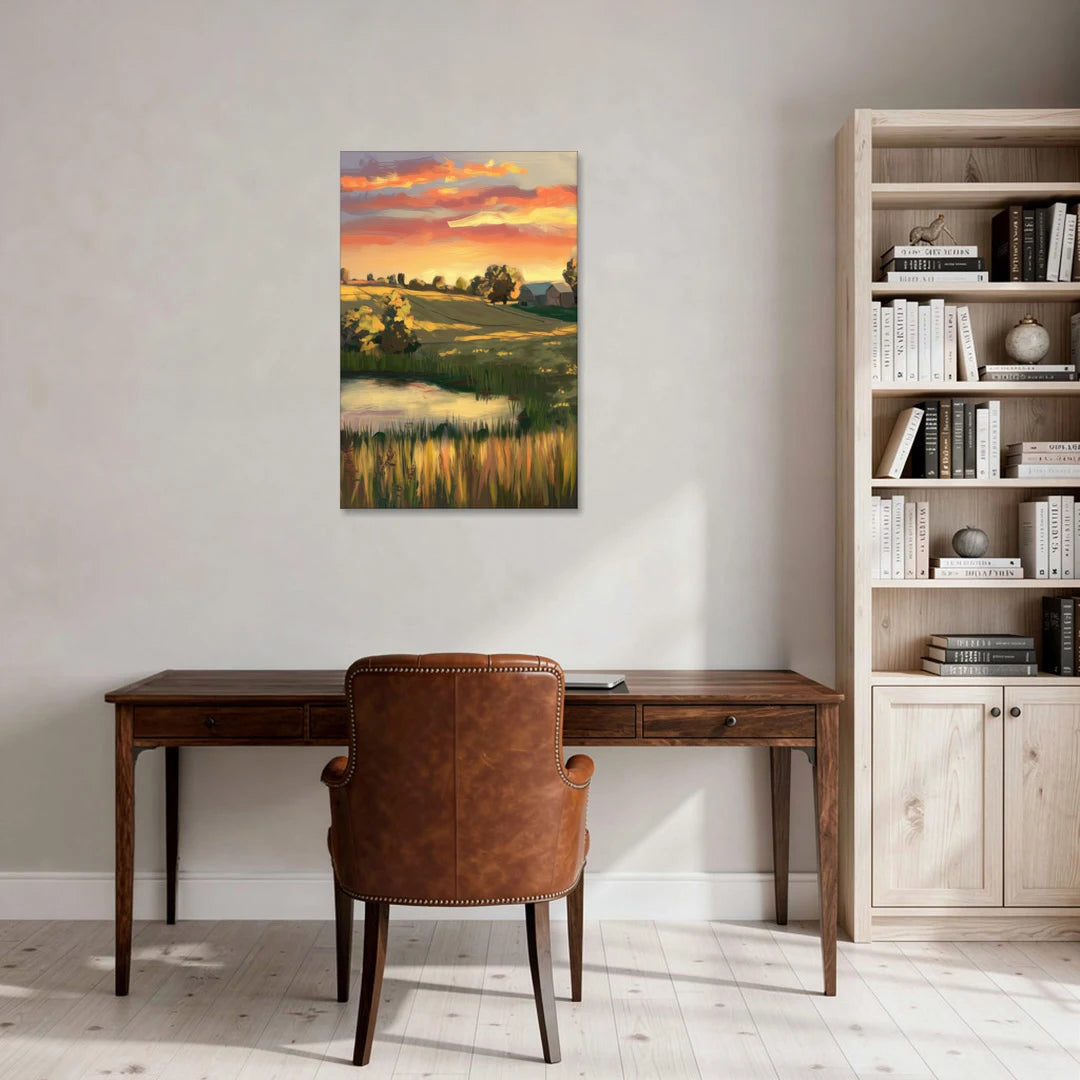 Tulsa Golden Hour - Canvas Wall Art - Office - 24x36