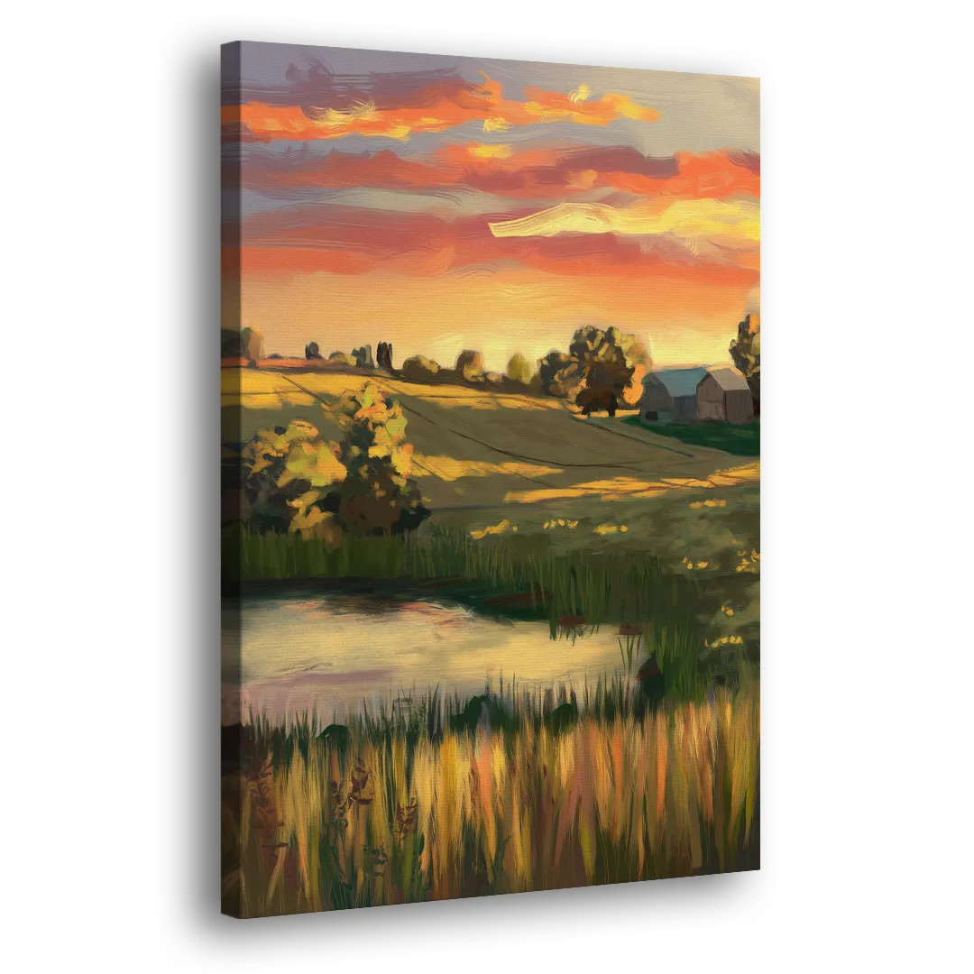 Tulsa Golden Hour Side - Canvas Wall Art