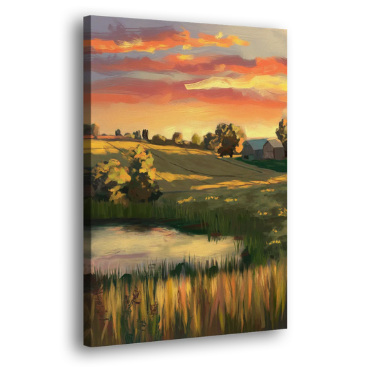 Tulsa Golden Hour Side - Canvas Wall Art