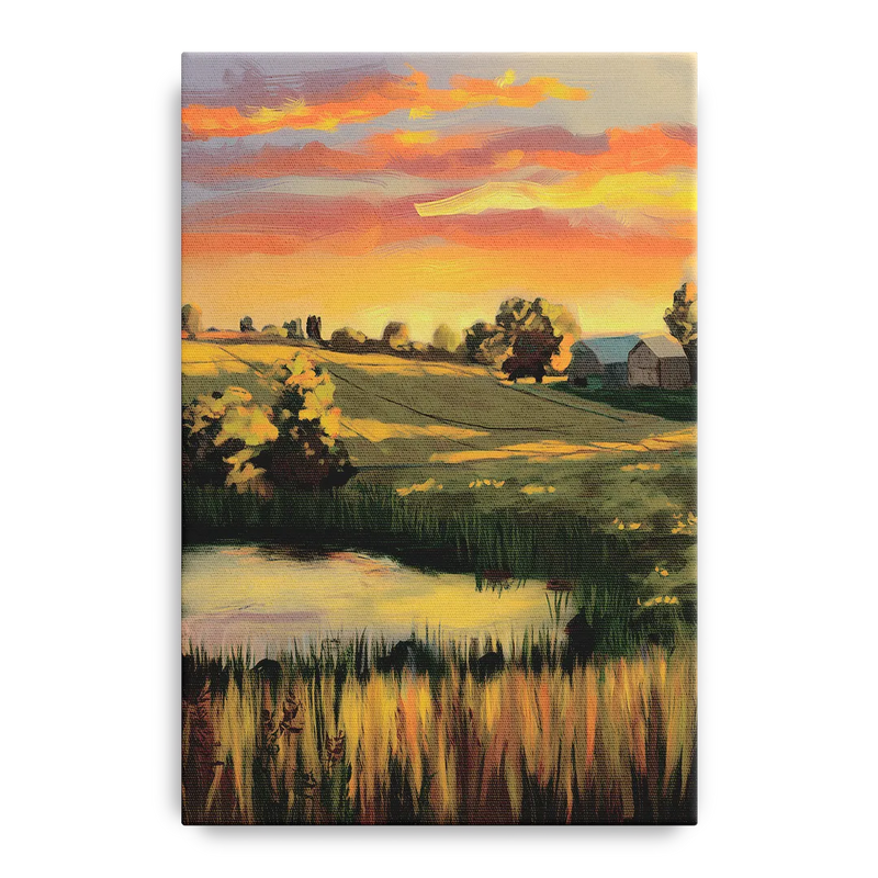 Tulsa Golden Hour Front - Canvas Wall Art