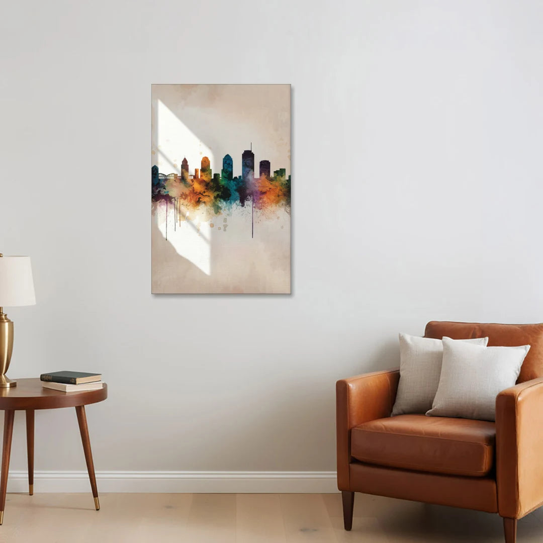 Tulsa Historic Landmarks - Canvas Wall Art - Sofa - 24x36