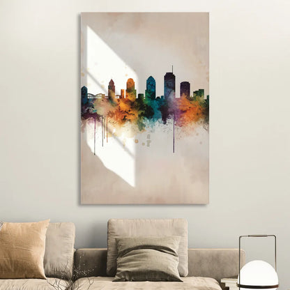 Tulsa Historic Landmarks Living Room - Canvas Wall Art