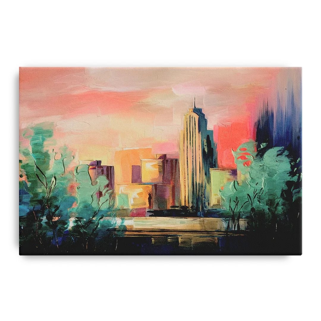 Tulsa Midtown Scenery Front - Canvas Wall Art