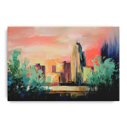 Tulsa Midtown Scenery Front - Canvas Wall Art